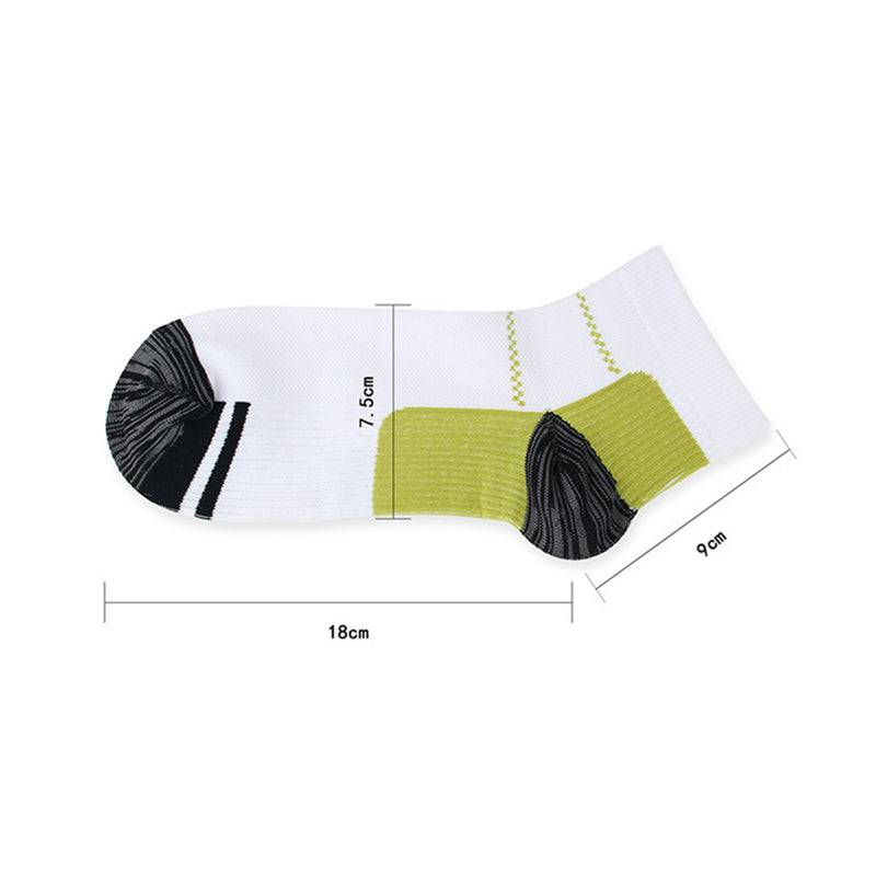 Foot Support Compression Socks, 1 Pair, S/M - White and Rose Red - view 4