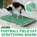 Football Field Cat Scratching Board with Spring Ball, Green