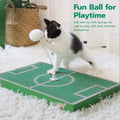 Football Field Cat Scratching Board with Spring Ball, Green - view 5