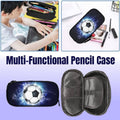 Football Print Pencil Case - Oxford Fabric Pen Bag for School