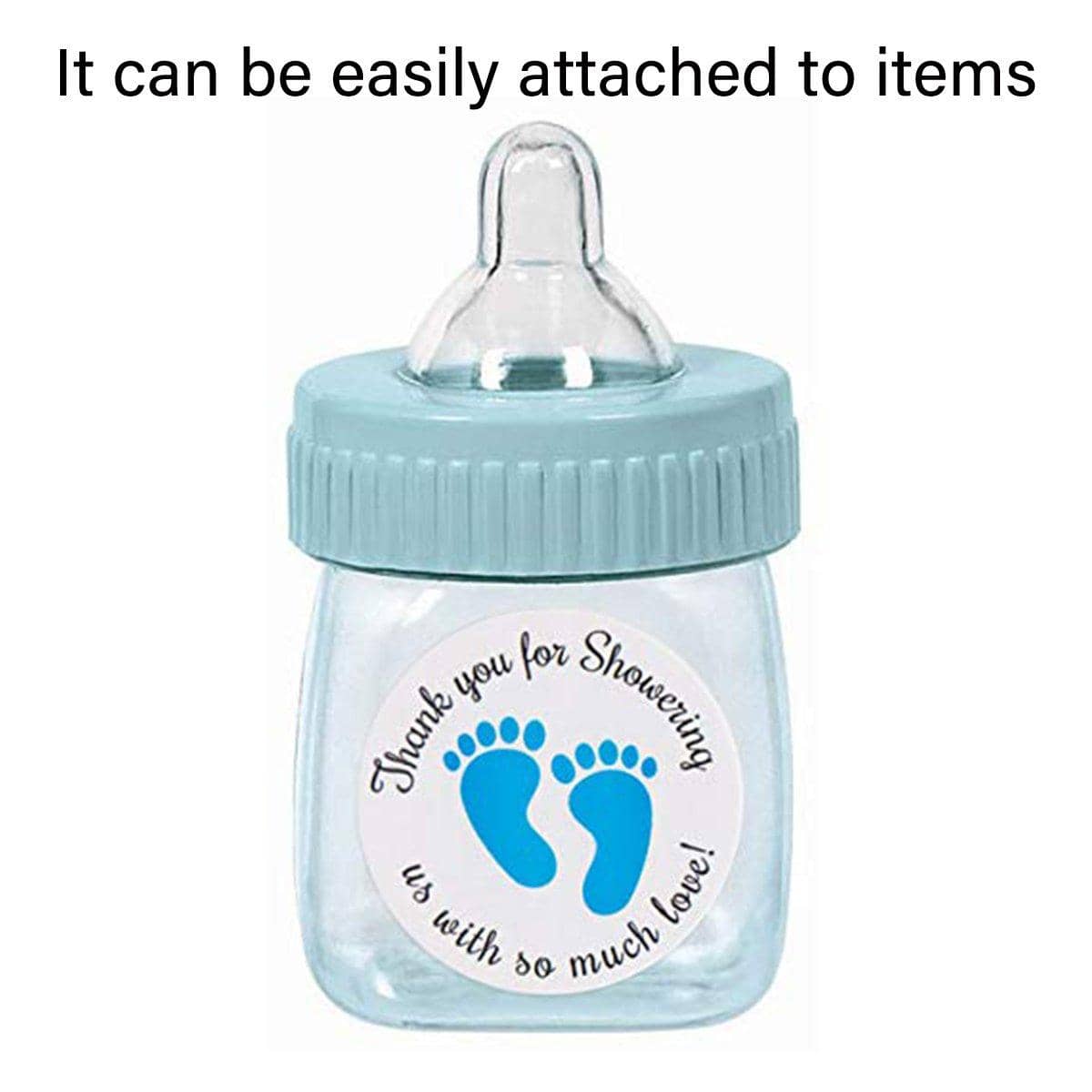 Footprint Sticker Labels, Pink and Blue, Pack of 4 Rolls - view 4
