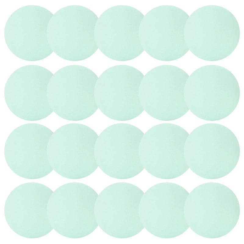 Foundation Blender Makeup Sponge Powder Puffs, Pack of 20 - Round Green