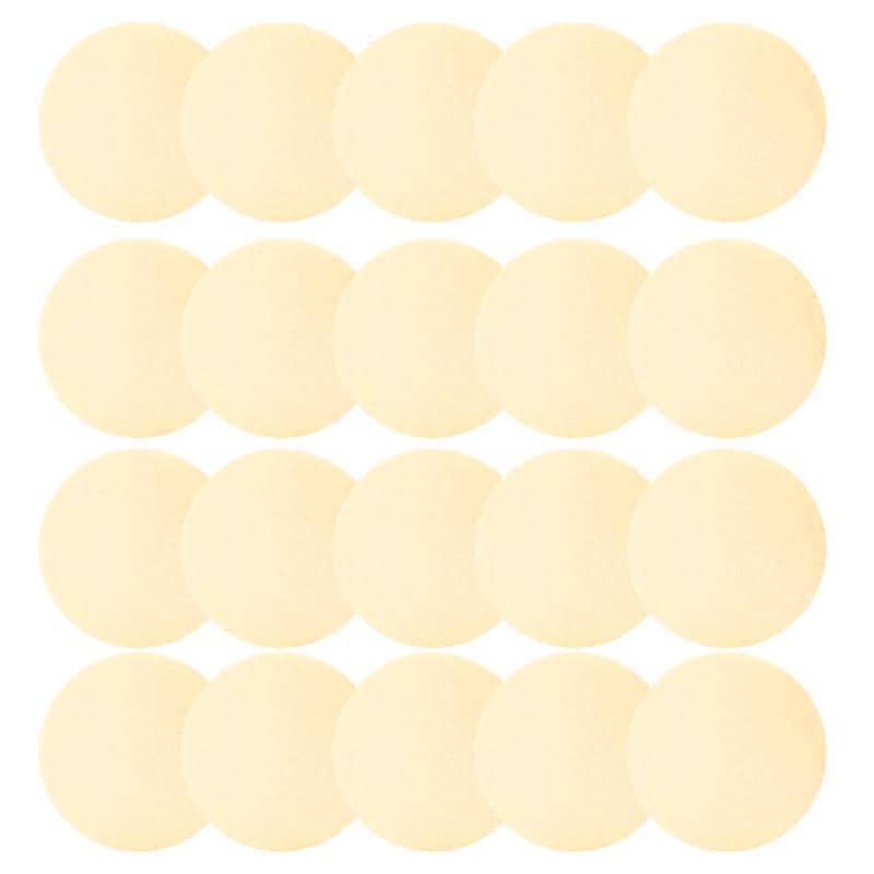 Foundation Blender Makeup Sponge Powder Puffs, Pack of 20 - Round Yellow