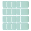 Foundation Blender Makeup Sponge Powder Puffs, Pack of 20 - Square Green
