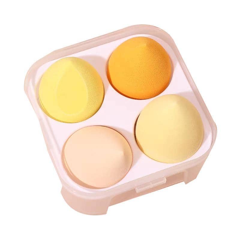 Foundation Blender Makeup Sponges, Pack of 4 - Yellow