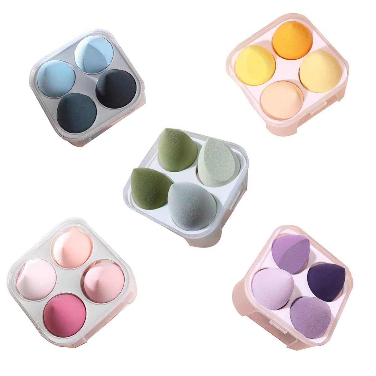 Foundation Blender Makeup Sponges, Pack of 4 - Yellow - view 3