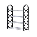 Four Layer Shoe Rack Storage Organiser, Multi Tier Shoe Shelf - Black