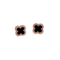 Four-Leaf Clover Stud Earrings, 1 Pair - Rose Gold, Medium (1.4 cm) - view 3