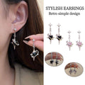 Four-Pointed Star Stud Earrings - Pink - view 2