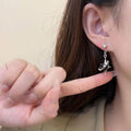 Four-Pointed Star Stud Earrings - Pink - view 5
