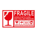 Fragile Warning Self Adhesive Sticker for Express Shipping Courier Alert - 15 x 9 cm Pack of 500