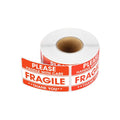 Fragile Warning Sticker Roll, 500 Sheets, 7.6 x 12.7 cm, Red for Shipping and Moving - view 2