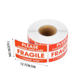 Fragile Warning Sticker Roll, 500 Sheets, 7.6 x 12.7 cm, Red for Shipping and Moving - view 3
