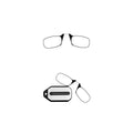 Frameless Nose Clip Reading Glasses - Black, +1.50 Strength - view 3