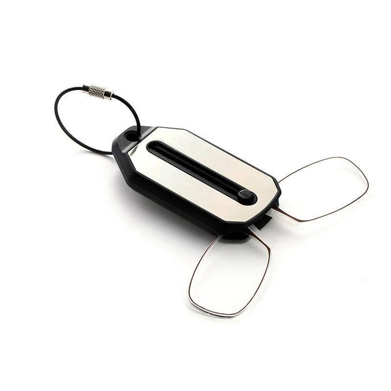 Frameless Nose Clip Reading Glasses - Black, +2.50 Strength
