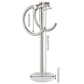 Freestanding Stainless Steel Towel Rack with Marble Base - Silver - view 4