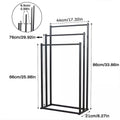 Freestanding Three-Tier Metal Towel Rack, Black - view 3