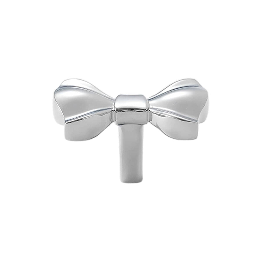 French Bow Drawer Handle, Brass Cabinet Pull for Wardrobes and Drawers - Silver