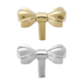 French Bow Drawer Handle, Brass Cabinet Pull for Wardrobes and Drawers - Silver - view 3