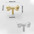 French Bow Drawer Handle, Brass Cabinet Pull for Wardrobes and Drawers - Silver - view 4