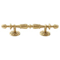 French Cabinet Door Handle Long Pull Retro Style - Gold, 105 mm Hole Distance