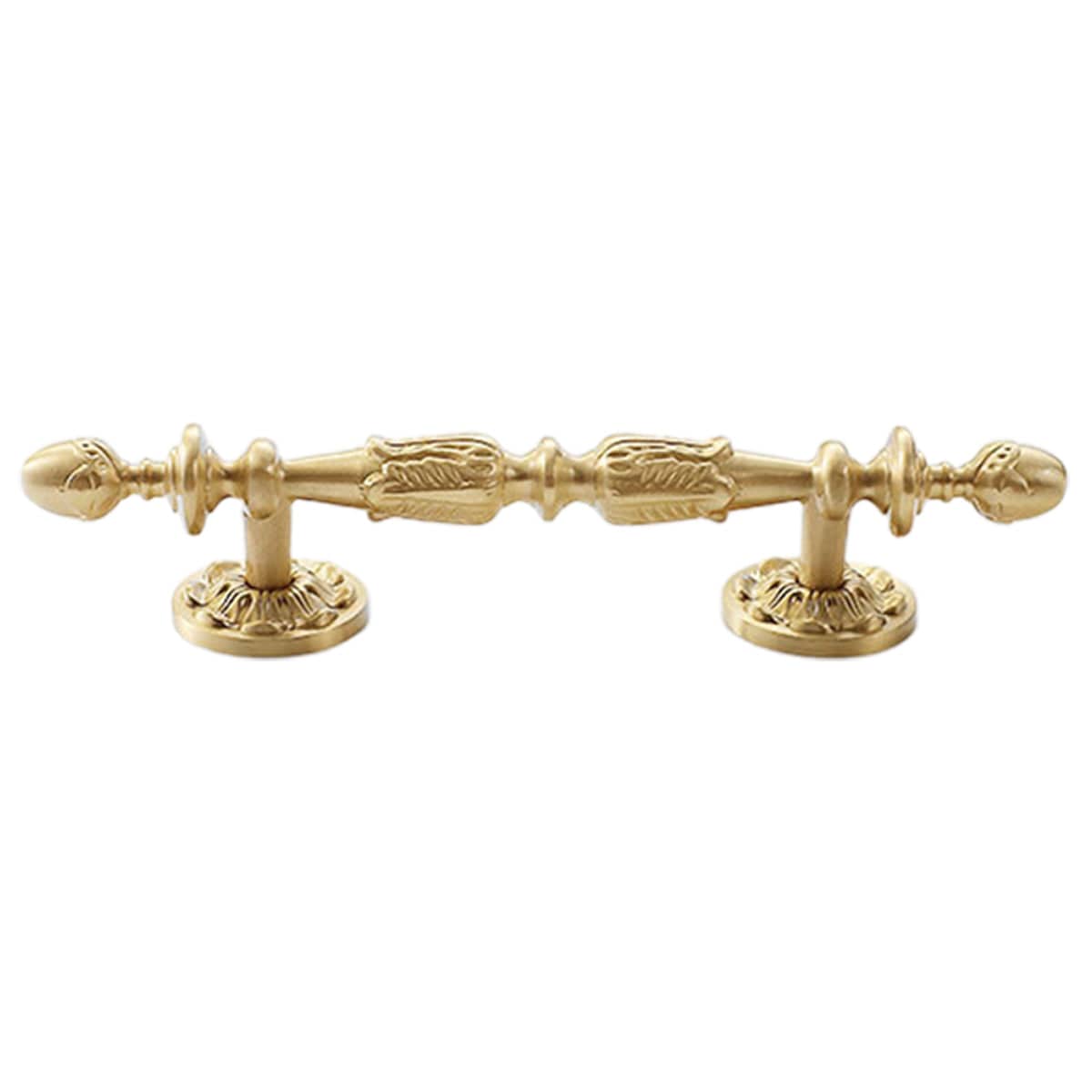 French Cabinet Door Handle Long Pull Retro Style - Gold, 105 mm Hole Distance