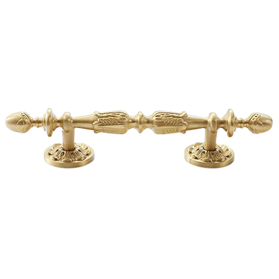 French Cabinet Door Handle Long Pull Retro Style - Gold, 105 mm Hole Distance
