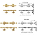 French Cabinet Door Handle Long Pull Retro Style - Gold, 105 mm Hole Distance - view 4