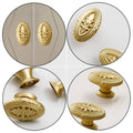 French Cabinet Door Handle Oval Retro Style for Drawers and Wardrobes - Gold - view 5