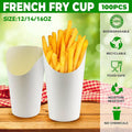 French Fry Paper Cups Food-Safe Oil-Resistant, Pack of 100 - 14 oz - view 2
