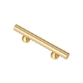 French Modern Brass Cabinet Handle - Double Hole, 64mm, Smooth