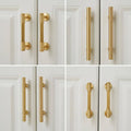 French Modern Brass Cabinet Handle - Double Hole, 64mm, Smooth - view 5