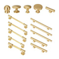 French Modern Brass Cabinet Knob, Single Hole - Compact Domed Mushroom Top - view 3