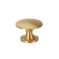 French Modern Brass Cabinet Knob, Single Hole - Wide Mushroom Top
