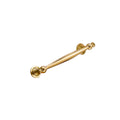 French Style Brass Wardrobe Handle - Gold, 128 mm Hole Spacing