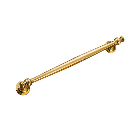 French Style Brass Wardrobe Handle - Gold, 192 mm Hole Spacing