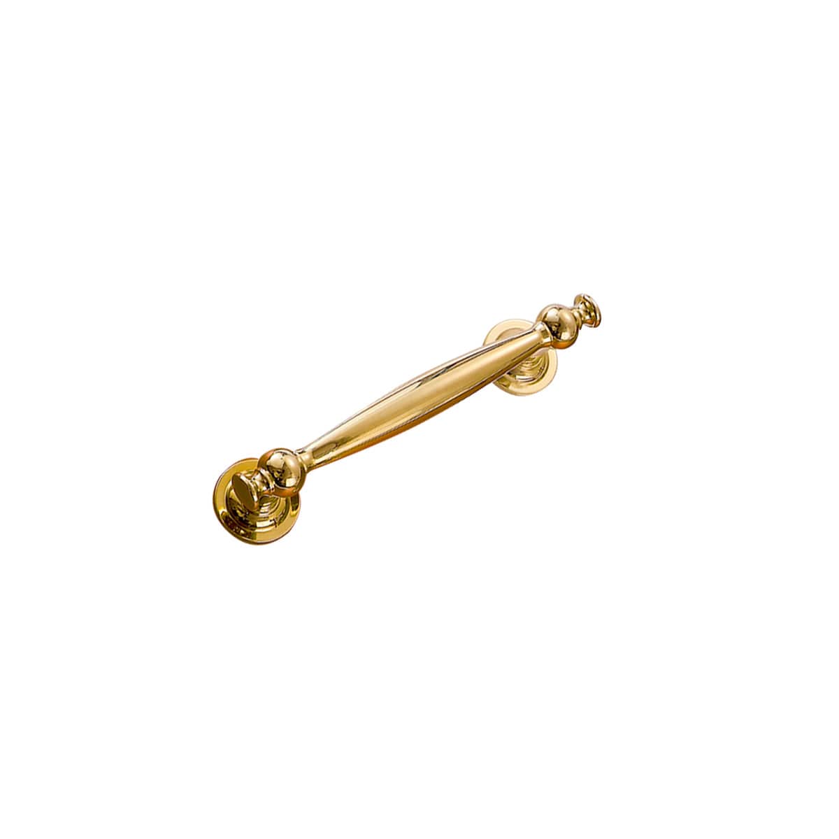 French Style Brass Wardrobe Handle - Gold, 96 mm Hole Spacing