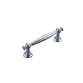 French Style Brass Wardrobe Handle - Silver, 96 mm Hole Spacing