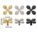 French-Style Four-Petal Cabinet Handle, Zinc Alloy Drawer Pull - Black - view 4