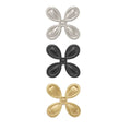 French-Style Four-Petal Cabinet Handle, Zinc Alloy Drawer Pull - Brushed Silver - view 3