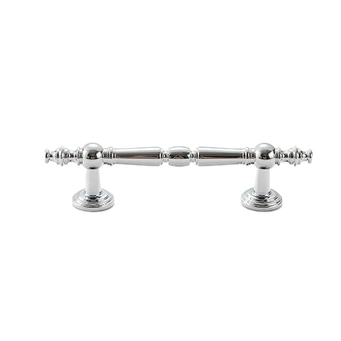 French Style Wardrobe Handle, 96 mm Hole Spacing - Silver