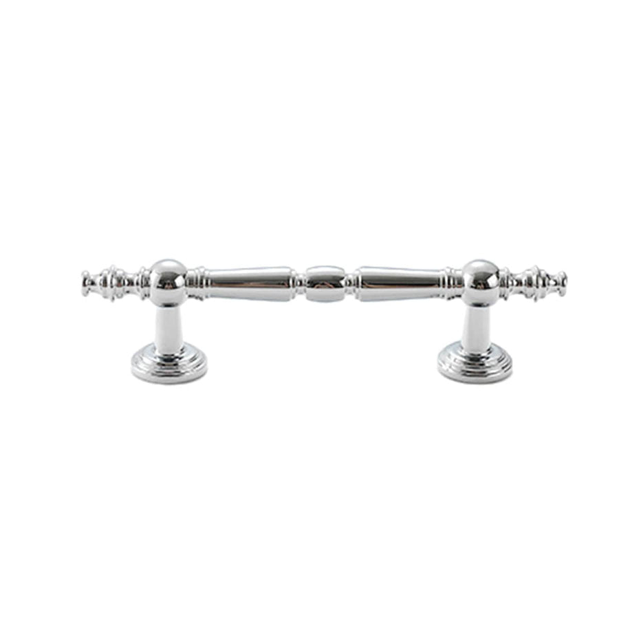 French Style Wardrobe Handle, 96 mm Hole Spacing - Silver