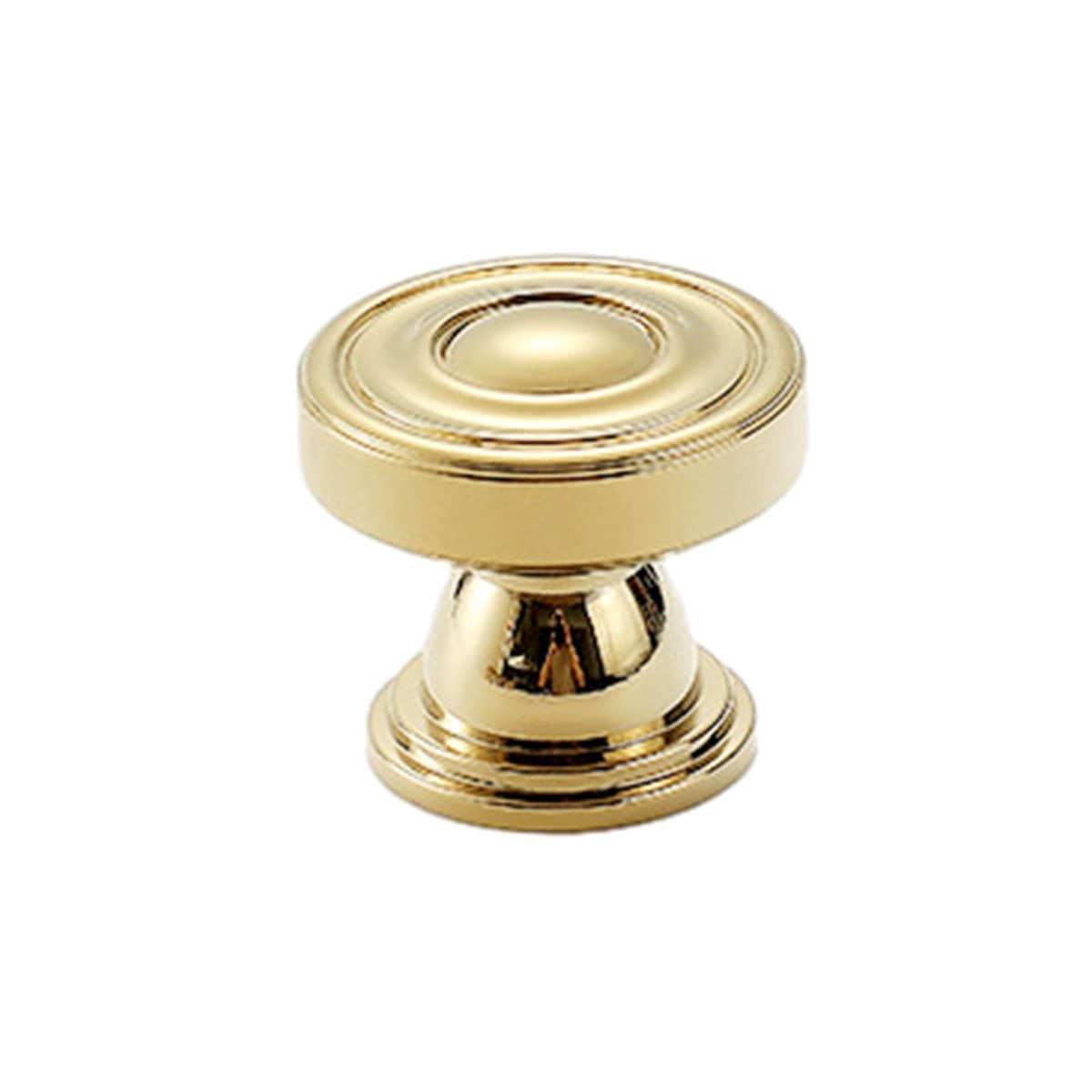French Style Wardrobe Knob, Flat Top, Single Hole - Gold