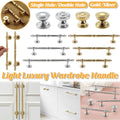 French Style Wardrobe Knob, Flat Top, Single Hole - Gold - view 2