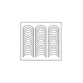French Tip Nail Guide Stickers, Curved Smile Line - Single Sheet