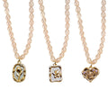 Freshwater Pearl Necklace, 39 cm with 5 cm Extender - Oval with Flower - view 3