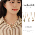 Freshwater Pearl Necklace, 39 cm with 5 cm Extender - Rectangular with Flower - view 2