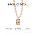 Freshwater Pearl Necklace, 39 cm with 5 cm Extender - Rectangular with Flower - view 5
