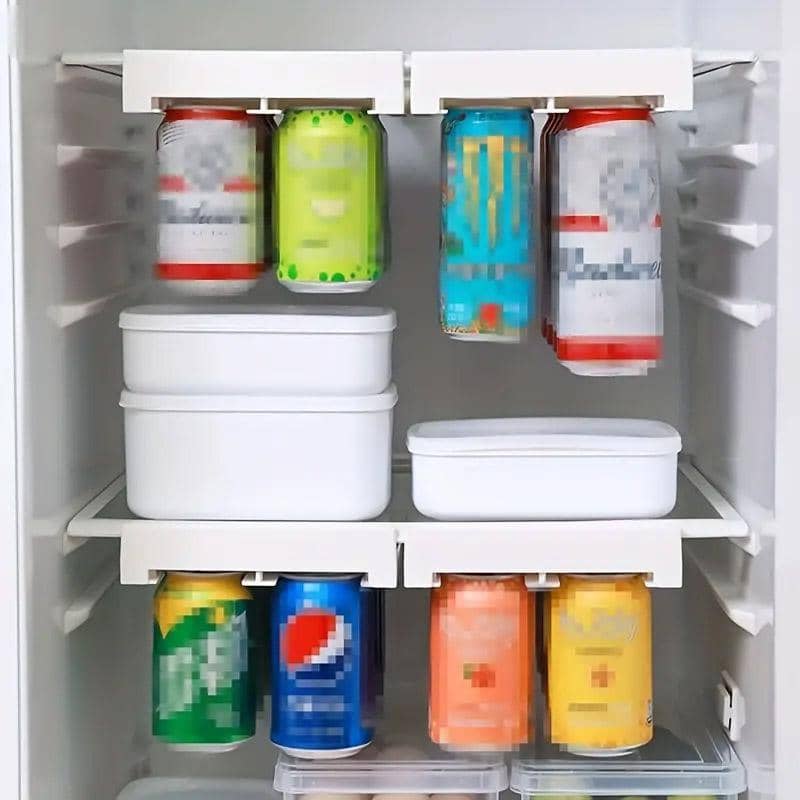 Fridge Can Organiser with Adjustable Hanging Rack, 8-Can Capacity - view 4
