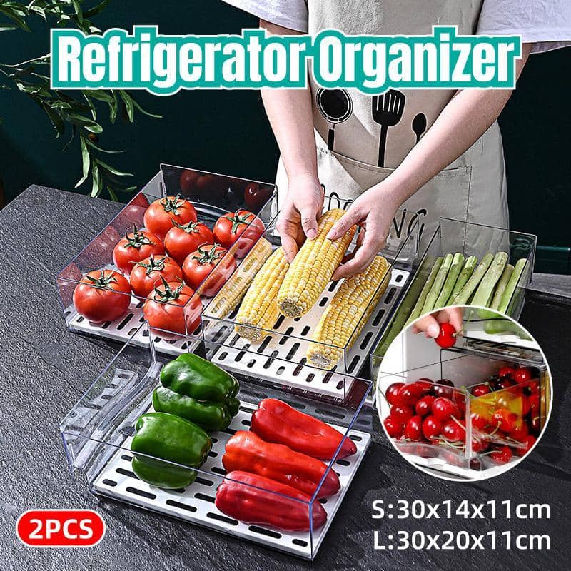 Fridge Drawer Organiser Storage Box - 14cm (30 x 14 x 11 cm) - view 2